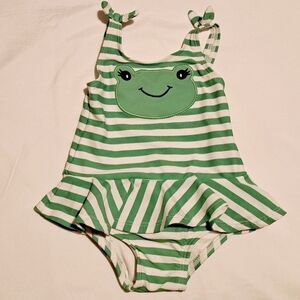 Gymboree Outlet girls 3-6 months frog 1 piece swim suit